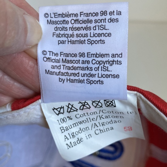 Vintage France 1998 World Cup strap back hat Coupe du Monde Soccer Football - Picture 12 of 12